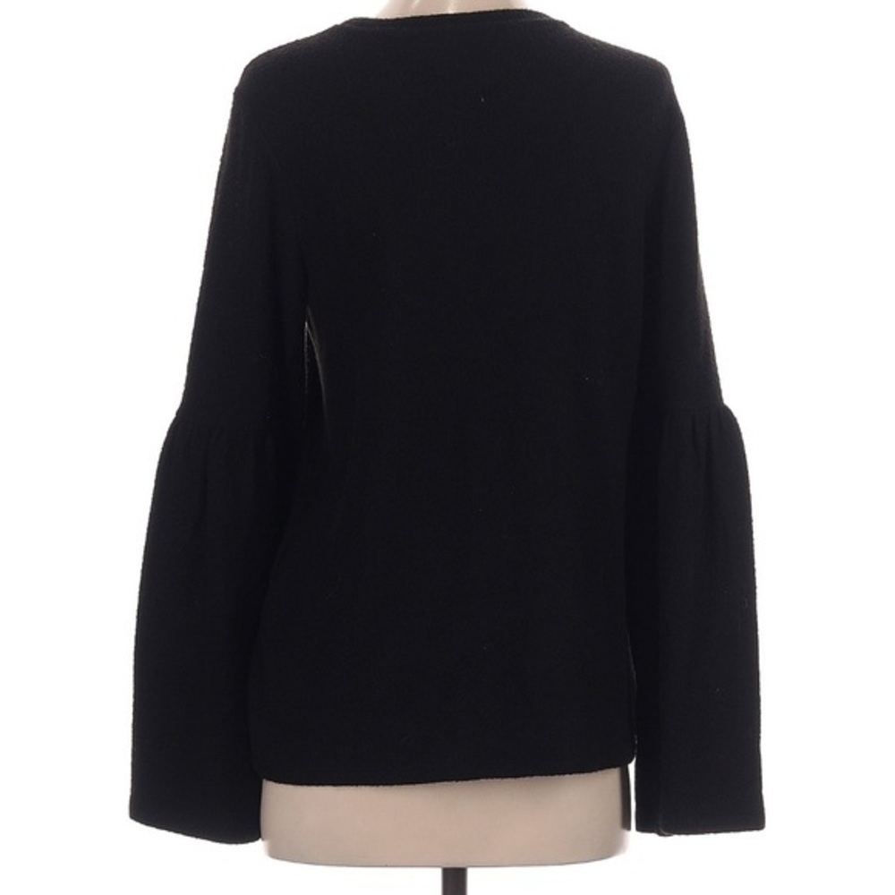 Zara Trafaluc Black Bell Sleeve Blouse | Women's Size S | Long Sleeve‎ Top - Picture 2 of 4